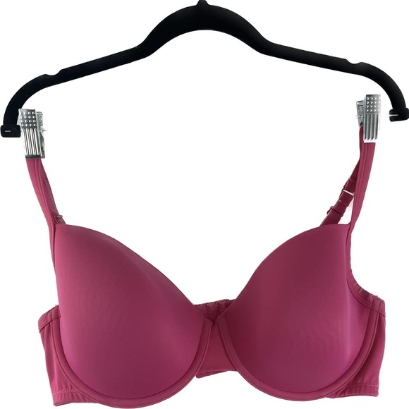 Lane Bryant Cacique 42DD Pink Underwire Plunge Full Coverage Lightly Lined - Picture 1 of 4